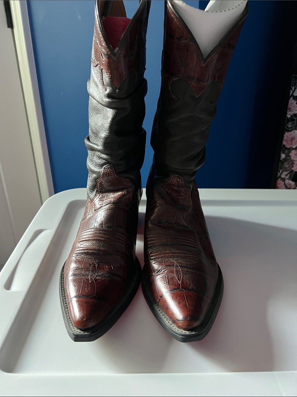 Ariat Men's Two-Tone Brown Leather Cowboy Boots